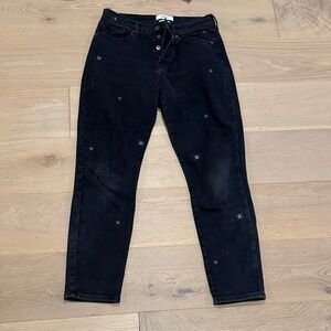 Pistola Women’s Black Star-Embellished Skinny Jeans size 28